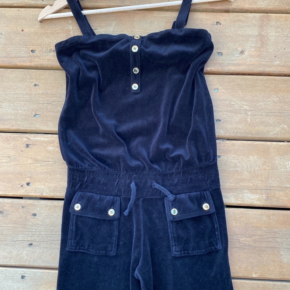 Juicy Couture girls cotton velvelt romper jumpsuit size 10